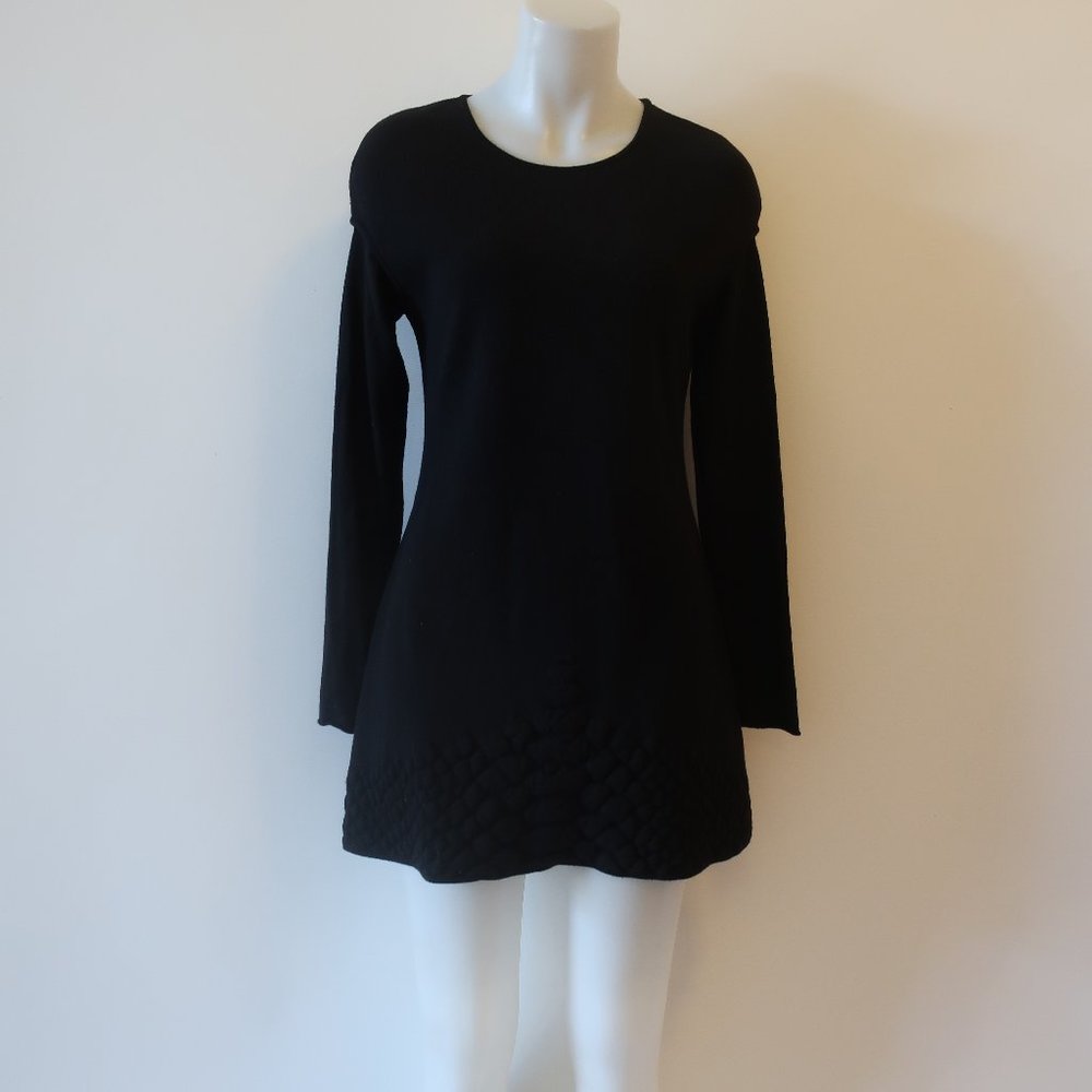WOMENS SHE'S SO BLACK ITALIAN MINI SWEATER DRESS 46 US/10 *